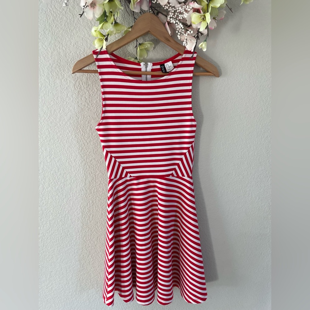 Forever 21 stripped flare skater dress size XS